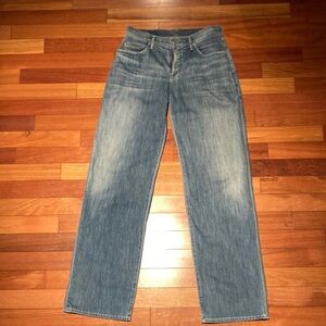 Citizens of Humanity wide straight leg, mid-rise, size 27 denim jeans